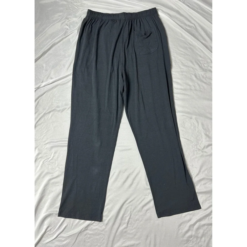 NWT Zoulee Mens Lounge Pants Charcoal Gray Cotton Blend Sweatpants Size L